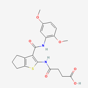 4-[(3-{[(2,5-dimethoxyphenyl)amino]carbonyl}-5,6-dihydro-4H-cyclopenta[b]thien-2-yl)amino]-4-oxobutanoic acid