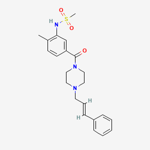 N-(2-methyl-5-{[4-(3-phenyl-2-propen-1-yl)-1-piperazinyl]carbonyl}phenyl)methanesulfonamide