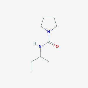 molecular formula C9H18N2O B4689395 N-(sec-butyl)-1-pyrrolidinecarboxamide 