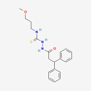 molecular formula C20H25N3O2S B4689451 2-(3,3-diphenylpropanoyl)-N-(3-methoxypropyl)hydrazinecarbothioamide 