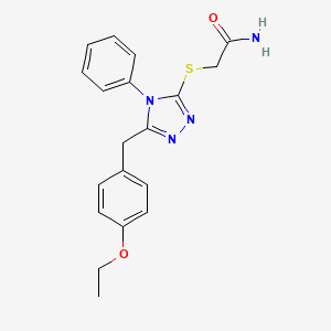 2-{[5-(4-ethoxybenzyl)-4-phenyl-4H-1,2,4-triazol-3-yl]thio}acetamide