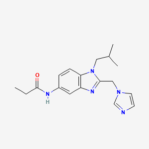 N-[2-(1H-imidazol-1-ylmethyl)-1-isobutyl-1H-benzimidazol-5-yl]propanamide