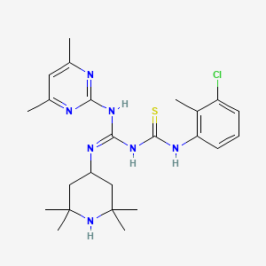 N-(3-chloro-2-methylphenyl)-N'-{[(4,6-dimethyl-2-pyrimidinyl)amino][(2,2,6,6-tetramethyl-4-piperidinyl)amino]methylene}thiourea