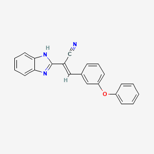 molecular formula C22H15N3O B4689524 2-(1H-benzimidazol-2-yl)-3-(3-phenoxyphenyl)acrylonitrile 