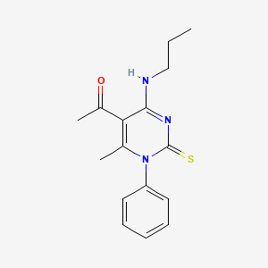 1-[6-methyl-1-phenyl-4-(propylamino)-2-thioxo-1,2-dihydro-5-pyrimidinyl]ethanone