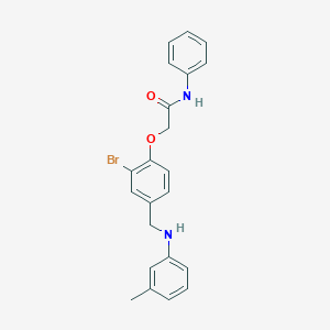 2-(2-bromo-4-{[(3-methylphenyl)amino]methyl}phenoxy)-N-phenylacetamide