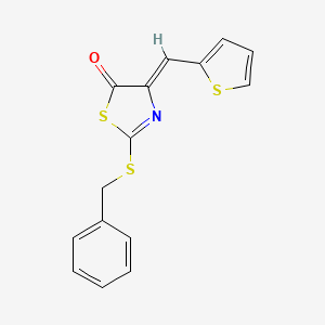 2-(benzylthio)-4-(2-thienylmethylene)-1,3-thiazol-5(4H)-one