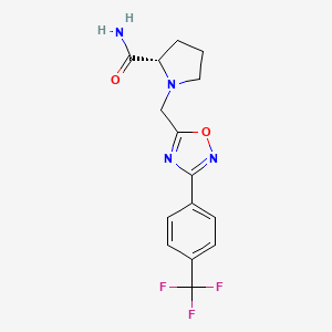 1-({3-[4-(trifluoromethyl)phenyl]-1,2,4-oxadiazol-5-yl}methyl)-L-prolinamide