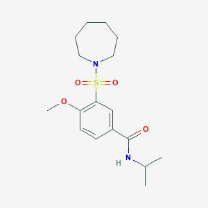 3-(1-azepanylsulfonyl)-N-isopropyl-4-methoxybenzamide