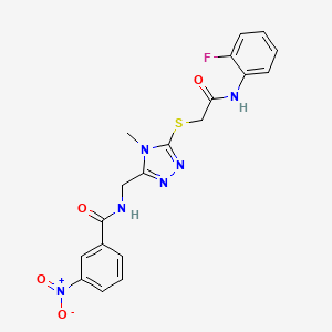 molecular formula C19H17FN6O4S B4689604 N-{[5-({2-[(2-fluorophenyl)amino]-2-oxoethyl}thio)-4-methyl-4H-1,2,4-triazol-3-yl]methyl}-3-nitrobenzamide 