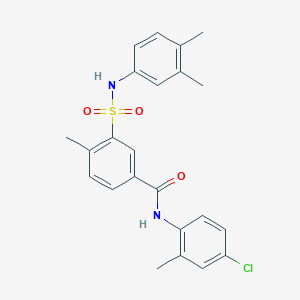 N-(4-chloro-2-methylphenyl)-3-{[(3,4-dimethylphenyl)amino]sulfonyl}-4-methylbenzamide