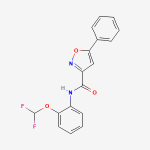 molecular formula C17H12F2N2O3 B4689651 N-[2-(difluoromethoxy)phenyl]-5-phenyl-3-isoxazolecarboxamide 