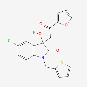 5-chloro-3-[2-(2-furyl)-2-oxoethyl]-3-hydroxy-1-(2-thienylmethyl)-1,3-dihydro-2H-indol-2-one