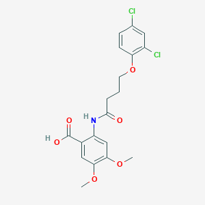 2-{[4-(2,4-dichlorophenoxy)butanoyl]amino}-4,5-dimethoxybenzoic acid