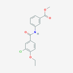 molecular formula C17H16ClNO4 B4689690 methyl 3-[(3-chloro-4-ethoxybenzoyl)amino]benzoate 