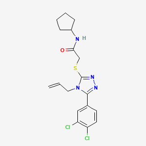 2-{[4-allyl-5-(3,4-dichlorophenyl)-4H-1,2,4-triazol-3-yl]thio}-N-cyclopentylacetamide