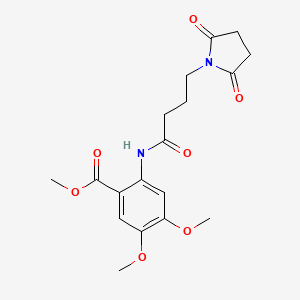 methyl 2-{[4-(2,5-dioxo-1-pyrrolidinyl)butanoyl]amino}-4,5-dimethoxybenzoate