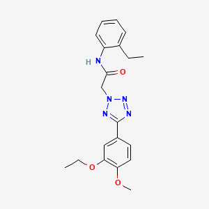 molecular formula C20H23N5O3 B4689730 2-[5-(3-ethoxy-4-methoxyphenyl)-2H-tetrazol-2-yl]-N-(2-ethylphenyl)acetamide 