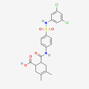 6-{[(4-{[(3,5-dichlorophenyl)amino]sulfonyl}phenyl)amino]carbonyl}-3,4-dimethyl-3-cyclohexene-1-carboxylic acid