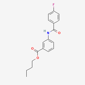 molecular formula C18H18FNO3 B4689739 butyl 3-[(4-fluorobenzoyl)amino]benzoate 