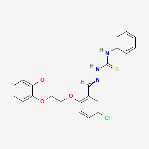 molecular formula C23H22ClN3O3S B4689778 5-chloro-2-[2-(2-methoxyphenoxy)ethoxy]benzaldehyde N-phenylthiosemicarbazone 