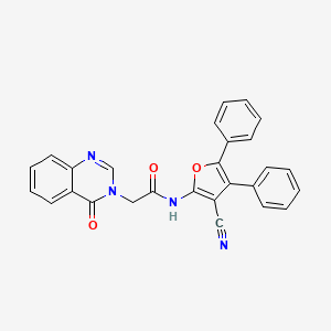 N-(3-cyano-4,5-diphenyl-2-furyl)-2-(4-oxo-3(4H)-quinazolinyl)acetamide