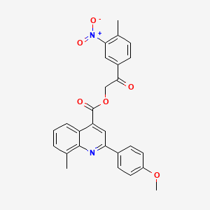 2-(4-methyl-3-nitrophenyl)-2-oxoethyl 2-(4-methoxyphenyl)-8-methyl-4-quinolinecarboxylate