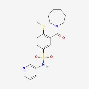 3-(1-azepanylcarbonyl)-4-(methylthio)-N-3-pyridinylbenzenesulfonamide