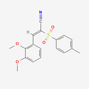 molecular formula C18H17NO4S B4689824 3-(2,3-dimethoxyphenyl)-2-[(4-methylphenyl)sulfonyl]acrylonitrile 