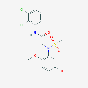 molecular formula C17H18Cl2N2O5S B4689857 N~1~-(2,3-dichlorophenyl)-N~2~-(2,5-dimethoxyphenyl)-N~2~-(methylsulfonyl)glycinamide 