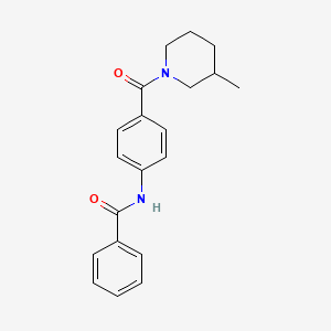 molecular formula C20H22N2O2 B4689876 N-{4-[(3-methyl-1-piperidinyl)carbonyl]phenyl}benzamide 