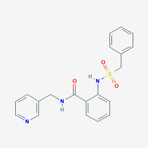 molecular formula C20H19N3O3S B4689878 2-[(benzylsulfonyl)amino]-N-(3-pyridinylmethyl)benzamide 