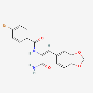 N-[1-(aminocarbonyl)-2-(1,3-benzodioxol-5-yl)vinyl]-4-bromobenzamide