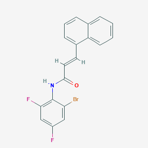 N-(2-bromo-4,6-difluorophenyl)-3-(1-naphthyl)acrylamide