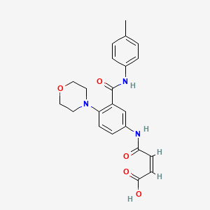 4-{[3-{[(4-methylphenyl)amino]carbonyl}-4-(4-morpholinyl)phenyl]amino}-4-oxo-2-butenoic acid