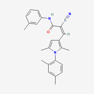 2-cyano-3-[1-(2,4-dimethylphenyl)-2,5-dimethyl-1H-pyrrol-3-yl]-N-(3-methylphenyl)acrylamide