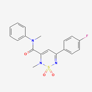 molecular formula C18H16FN3O3S B4689934 5-(4-fluorophenyl)-N,2-dimethyl-N-phenyl-2H-1,2,6-thiadiazine-3-carboxamide 1,1-dioxide 