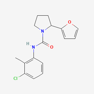 molecular formula C16H17ClN2O2 B4689948 N-(3-chloro-2-methylphenyl)-2-(2-furyl)-1-pyrrolidinecarboxamide 