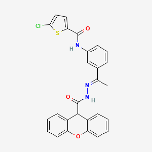 5-chloro-N-{3-[N-(9H-xanthen-9-ylcarbonyl)ethanehydrazonoyl]phenyl}-2-thiophenecarboxamide