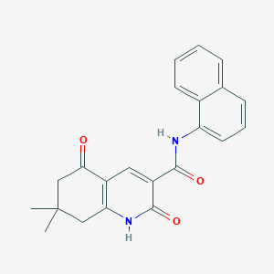 molecular formula C22H20N2O3 B4689988 7,7-dimethyl-N-1-naphthyl-2,5-dioxo-1,2,5,6,7,8-hexahydro-3-quinolinecarboxamide 