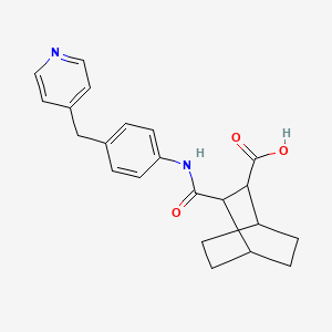 molecular formula C22H24N2O3 B4689990 3-{[4-(4-PYRIDYLMETHYL)ANILINO]CARBONYL}BICYCLO[2.2.2]OCTANE-2-CARBOXYLIC ACID 