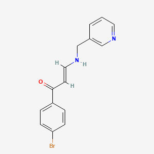 molecular formula C15H13BrN2O B4690040 1-(4-bromophenyl)-3-[(3-pyridinylmethyl)amino]-2-propen-1-one 