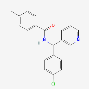 N-[(4-chlorophenyl)(3-pyridinyl)methyl]-4-methylbenzamide