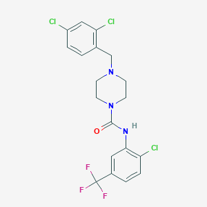 N-[2-chloro-5-(trifluoromethyl)phenyl]-4-(2,4-dichlorobenzyl)-1-piperazinecarboxamide