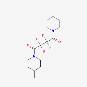 molecular formula C16H24F4N2O2 B4690064 1,1'-(2,2,3,3-tetrafluoro-1,4-dioxo-1,4-butanediyl)bis(4-methylpiperidine) 