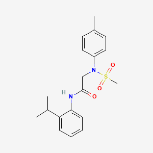 molecular formula C19H24N2O3S B4690092 N~1~-(2-isopropylphenyl)-N~2~-(4-methylphenyl)-N~2~-(methylsulfonyl)glycinamide 