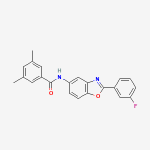 N-[2-(3-fluorophenyl)-1,3-benzoxazol-5-yl]-3,5-dimethylbenzamide