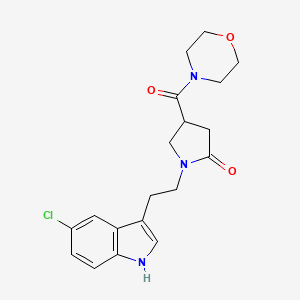 1-[2-(5-chloro-1H-indol-3-yl)ethyl]-4-(4-morpholinylcarbonyl)-2-pyrrolidinone