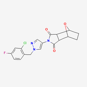 4-[1-(2-chloro-4-fluorobenzyl)-1H-pyrazol-4-yl]-10-oxa-4-azatricyclo[5.2.1.0~2,6~]decane-3,5-dione