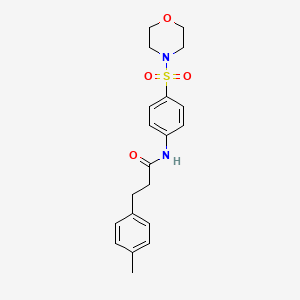 molecular formula C20H24N2O4S B4690177 3-(4-methylphenyl)-N-[4-(4-morpholinylsulfonyl)phenyl]propanamide 